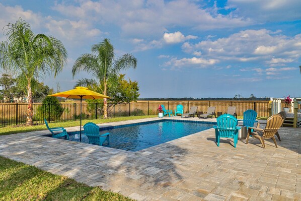 Private heated pool