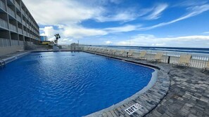The updated pool. Pool opened from sunrise to sunset.