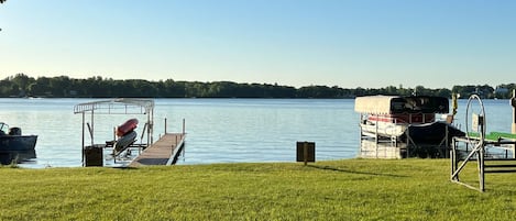 Private lake lot just 1 block walk from the cabin!