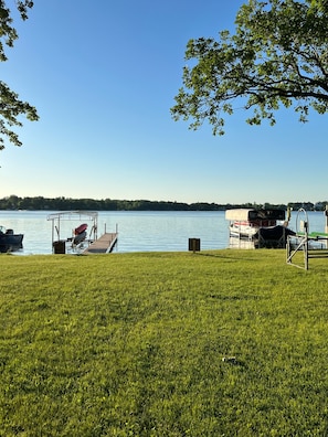 Private lake lot just 1 block walk from the cabin!