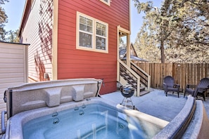 Outdoor Space | Private Hot Tub | Charcoal Grill