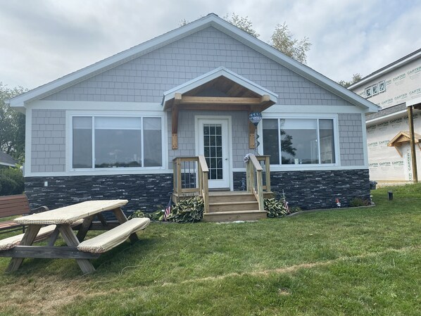 New hanging lights on both front and back porches. 