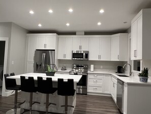 Kitchen and island 