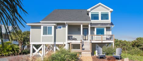 Great location. Ocean views from the front deck. Wetlands from both back decks. 