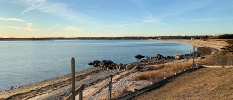 Private beach.
