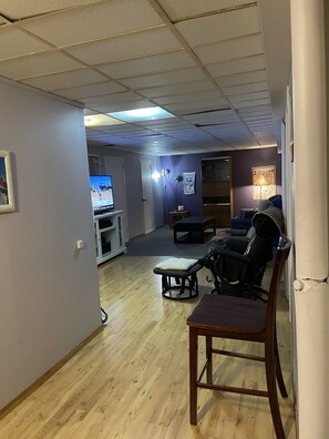 View of living area from dining area