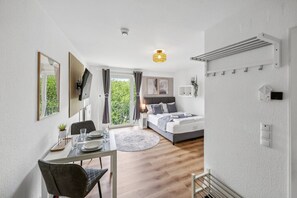 Front view of the cozy studio apartment