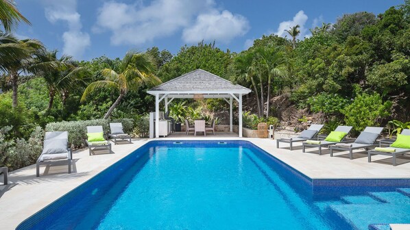 Poolside patio