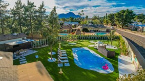 The view of Camelback Mountain is breathtaking from every angle of the backyard!