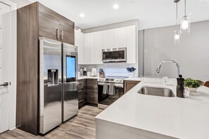 2nd Floor- Kitchen area with a WI-FI Refrigerator 