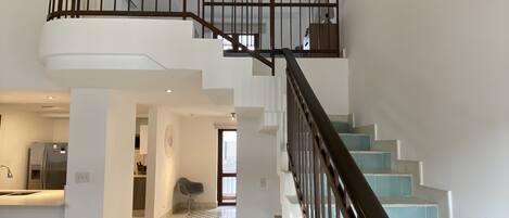Stairwells to bedroom 