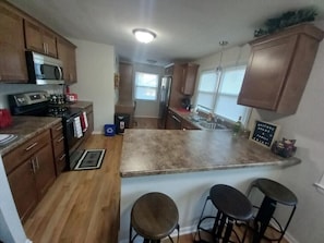 Nice clean kitchen with all the convenience of the home.