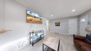Open Living Room with pull-out sofa