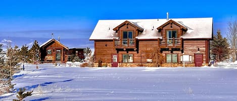 Main House, Log Cabin, Bunk House-looking west