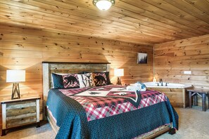 Sleep comfortably in the king bed in the master suite on the lower level.