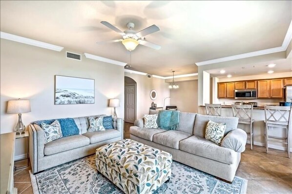 Open Concept Living & Dining Area