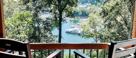 Lake view from upper covered deck
