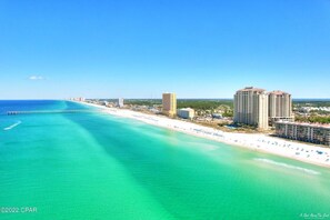 View of Grand Panama Beach Resort when you are Parasailing in the Gulf