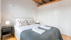 Double bed with comfortable mattress