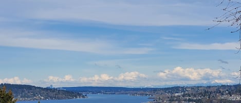 Lake Washington view. Straight out from master bedroom. 