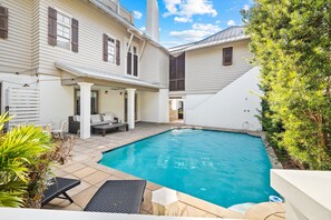 Sweetgrass Cottage has one of the largest private pools on the south side of Rosemary Beach