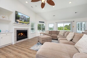 Living Area with Deck Access on Third Level
