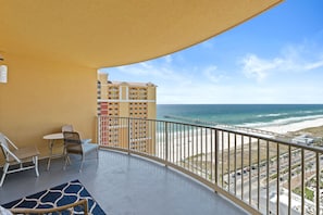 Spacious Balcony with Incredible Beach and Gulf Views