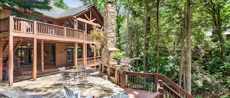 Welcome to Serenity Lodge on Lake Lure!  A lakefront home with fabulous outdoor spaces to gather together, play in the lake, or just relax.