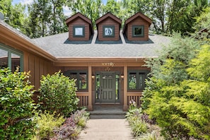 Front Entrance.  Easy access from parking area to Main Level with Great Room, Master Bedroom Suite, Kitchen, Dining and Deck.  Plenty of room to park up  to 4 vehicles.