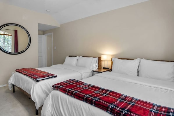 Two comfortable, cozy Queen Beds that will fit most groups!