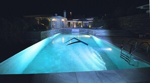 The pool at night