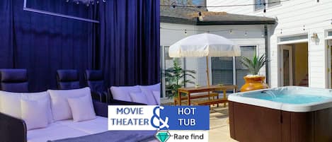 Family fun meets luxury living! Enjoy our Magical Cinema Room & Steamy Hot Tub!