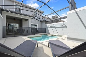 Lounge by our splash pool with a few different seating areas.