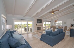 Main living area with ocean view