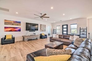 Living Room | Smart TV | Complimentary Toiletries