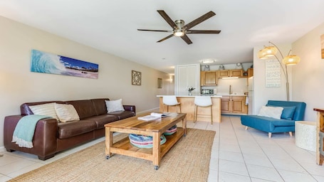 Living room and kitchen