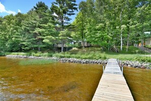 Shallow frontage allows for that mid-day dip in the lake!