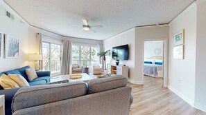 Living Room with Coastal Furnishings