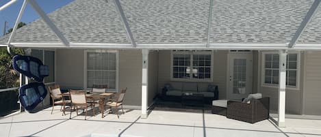 1,100 sq feet of outdoor living and dining space