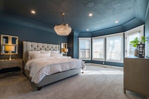 Master bedroom with King-size bed.