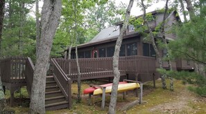 View of the house from the riverside.
