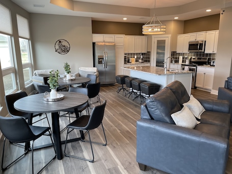 Dining area and kitchen