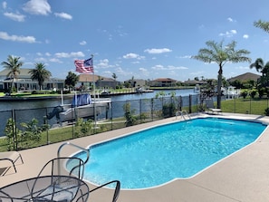 Pool view looking at waterway.