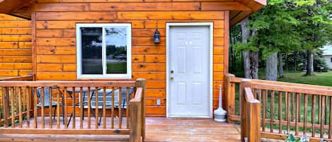 Front of cottage with porch