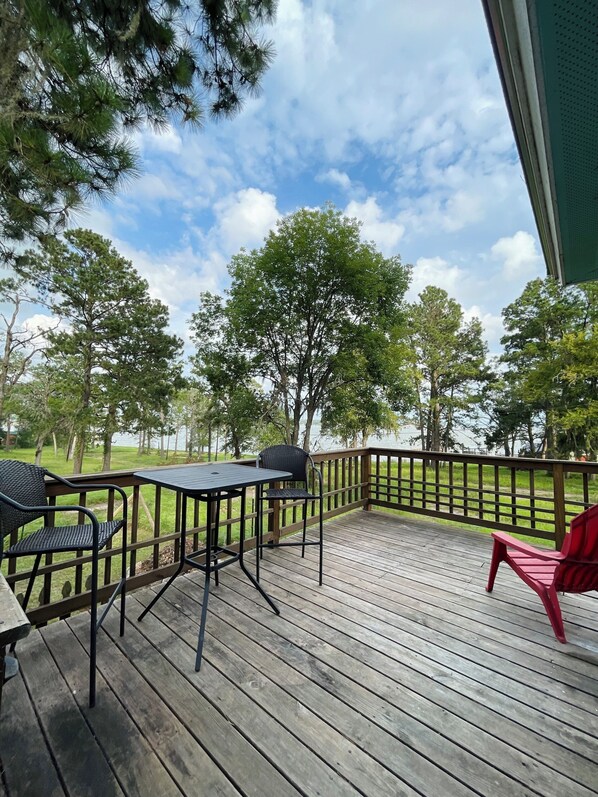 Peaceful water view on the patio.
