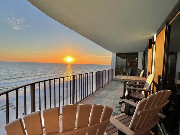 Spectacular Sunsets From This  Balcony