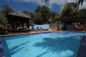 Community pool, just a few steps from Ocean View`s front door.