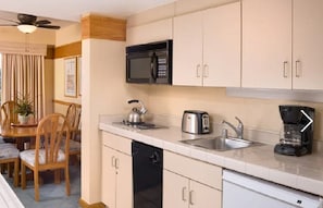 Fully equipped kitchenette for all of your cooking needs and desires!