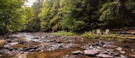 Private creek on property