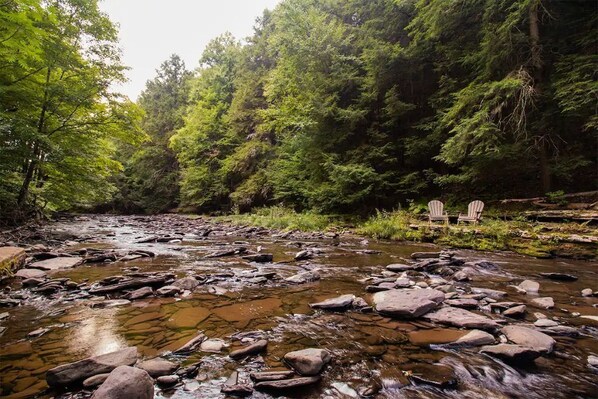 Private creek on property